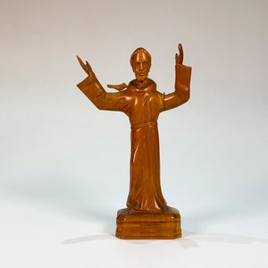 Talla de Madera de San Francisco de Asís, 24 cm - imagen 1