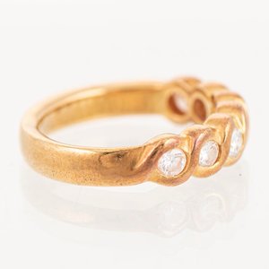 Anillo de Oro Amarillo 18k con Diamantes 0.52ct Top Wesselton VS-SI - imagen 2