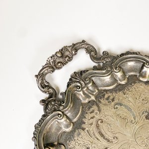 Bandeja Antigua de Metal Inglés EPNS con Asas Decoradas - imagen 5