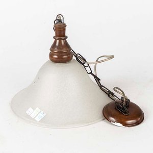 Colgante de Madera y Vidrio con Aplique Desarmado - imagen 1