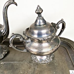 Juego de Té y Café Reed & Barton de 4 Piezas con Bandeja - imagen 5