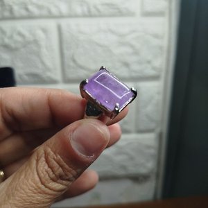 10 Anillos con Piedra Amatista y Montura Plateada - imagen 2