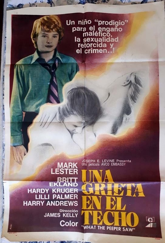 Poster Original Cine "Una Grieta en el Techo" (1972) - Mark Lester, Britt Ekland