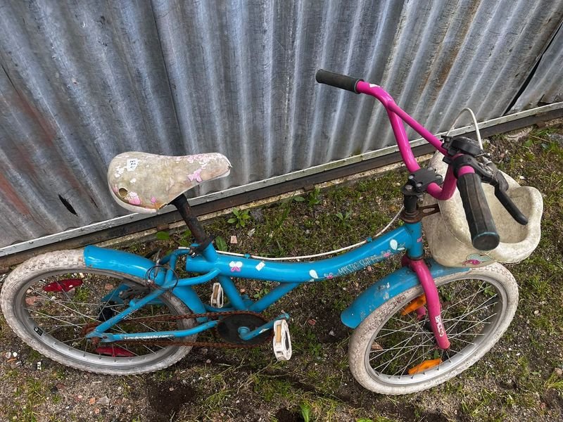 Bicicleta Infantil Rosada y Azul con Canasto