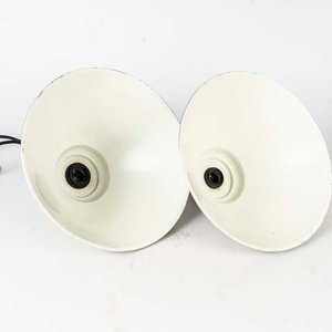 Par de Lámparas Colgantes Industriales de Aluminio Esmaltado - imagen 2