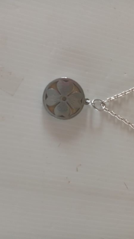 Cadena de plata con dje y juego de caravanas