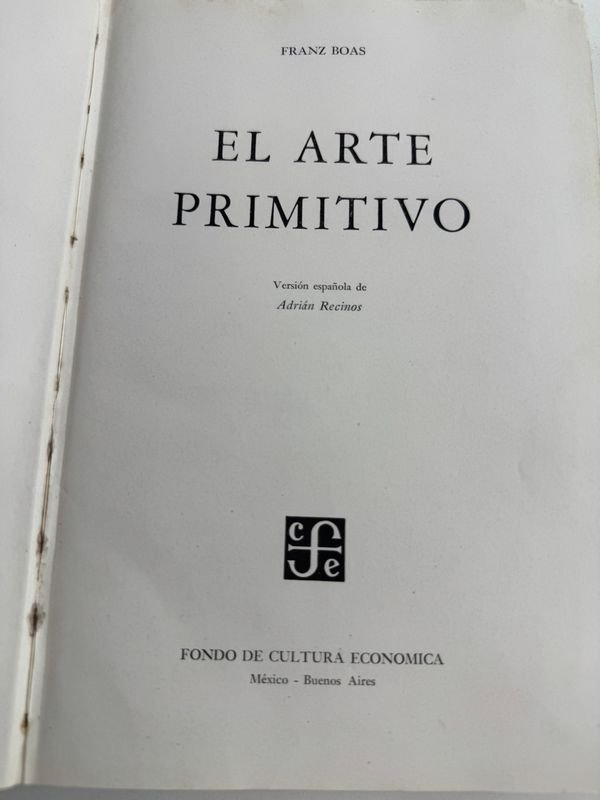 Libro de Arte Primitivo por Franz Boas - Fondo de Cultura Económica Buenos Aires - imagen 3