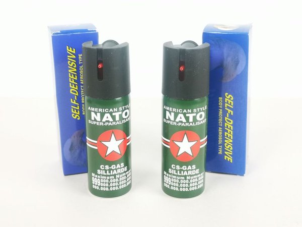 Set de 2 Sprays de Defensa Personal "Nato Super-Paralizante" 60 ml