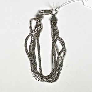 Lote siguiente: Pulsera de Plata 925 Mexicana de Cinco Vueltas con Cierre Averiado