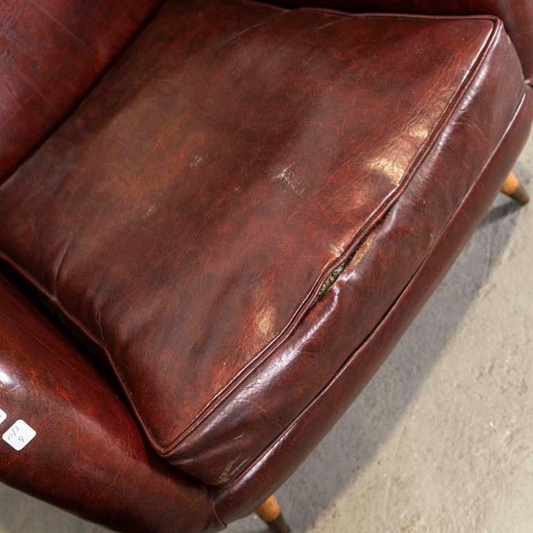 Sillones americanos vintage tapizados en neosky bordó - imagen 2