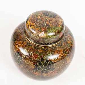Potiche Cloisonné Decorado con Flores - imagen 2