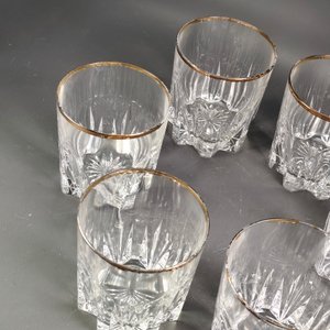 Seis Vasos de Cristal para Whisky con Borde Dorado - imagen 7