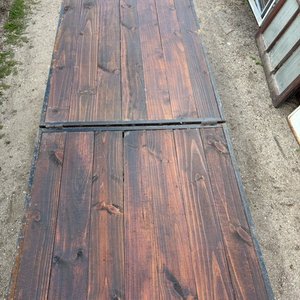 Mesa Plegable Grande de Madera y Hierro - imagen 6