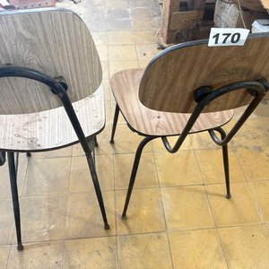 Juego de 2 Sillas Metálicas con Asiento y Respaldo de Fórmica - imagen 4