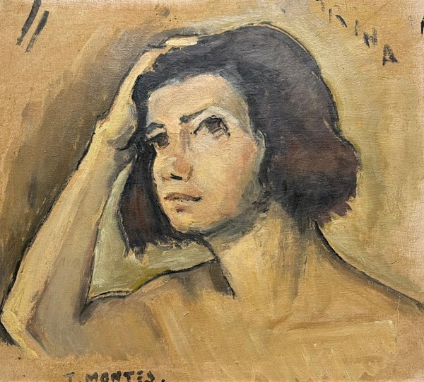 Pintura de Jose Montes 'Joven' - Oleo sobre tela