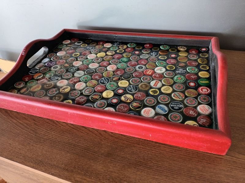Bandeja Decorativa con monedas y botones - imagen 3