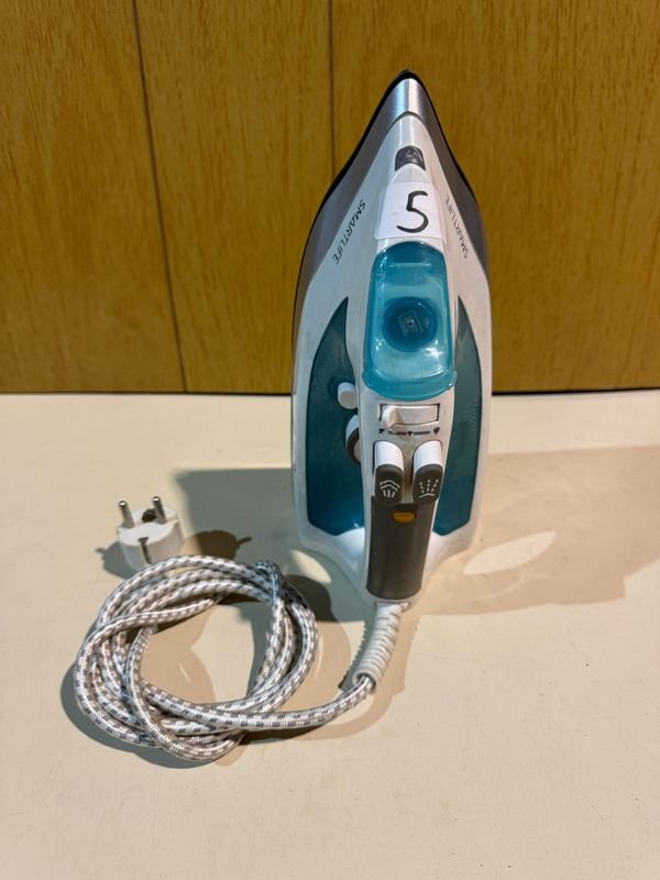 Plancha a Vapor Smartlife Blanca y Celeste - imagen 1