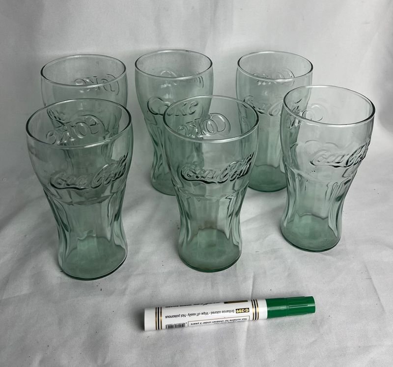 Vasos coleccionables de vidrio con logo Coca Cola - imagen 4