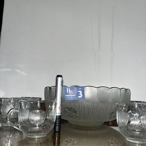 Set de Bowls y Tazas de Vidrio Grabado - imagen 3