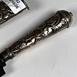 Cuchillo Criollo con Vaina y Cabo de Plata y Oro - imagen 3