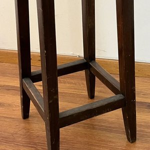 Juego de Banquetas Altas y Bajas de Madera Vintage - imagen 4