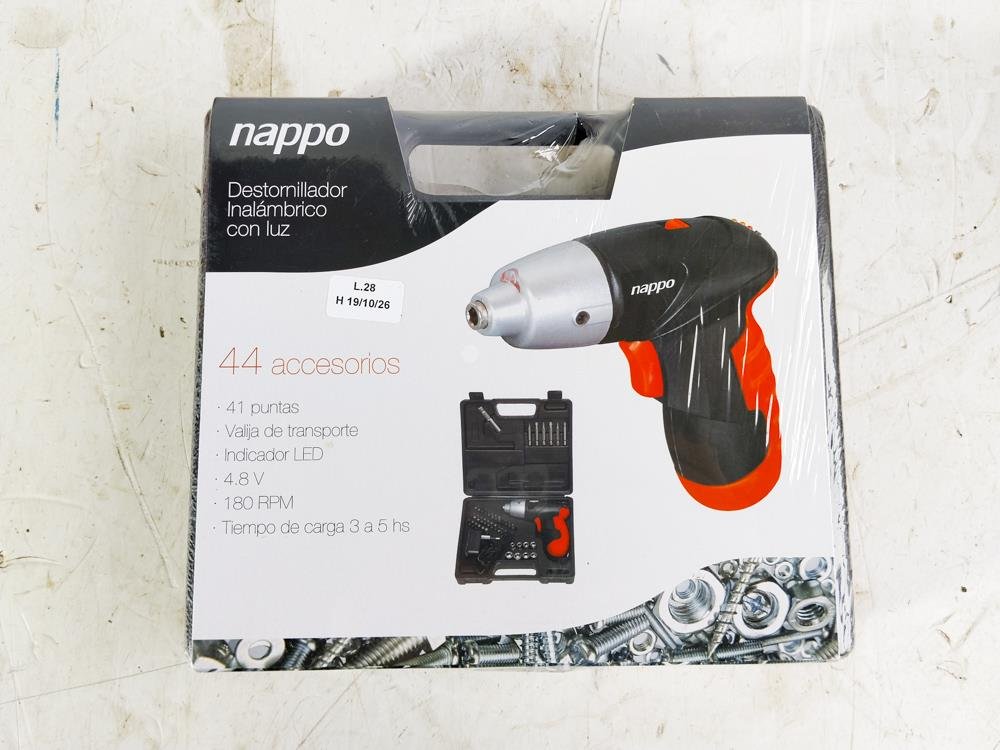 Destornillador Inalámbrico Nappo 44 Accesorios con Estuche