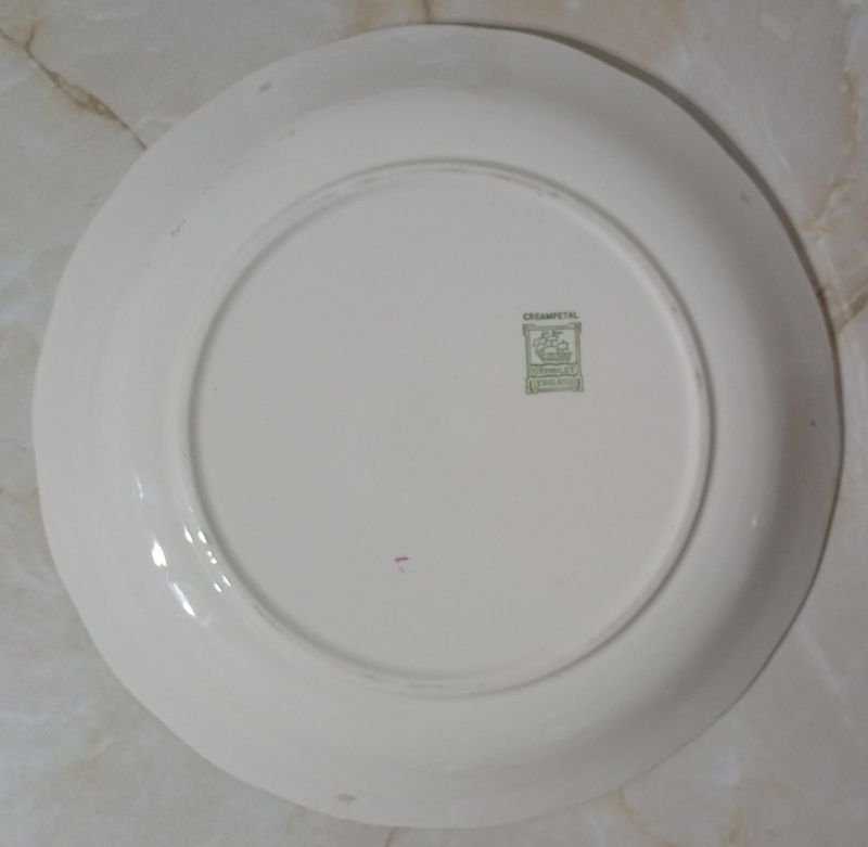 Fuente redonda de porcelana INGLESA, CREAMPETAL GRINDLEY - imagen 4