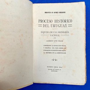 Proceso Histórico del Uruguay: Esquema de una Sociología Nacional por Alberto Zum Felde (1919) - imagen 2