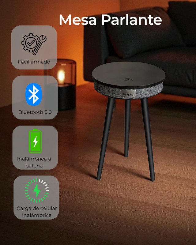 Mesa Paralante inalambrica BT - Equipo de Sonido y Carga Inalámbrica - imagen 4