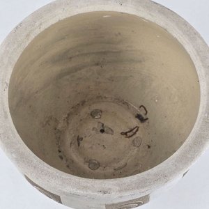 Macetero Decorativo Grande de Cerámica con Diseño de Espirales - imagen 3
