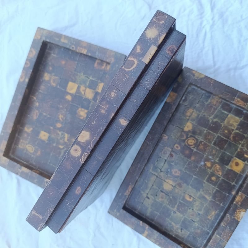 Bandejas Rectangulares en Madera con Revestimiento de Mosaico - imagen 4