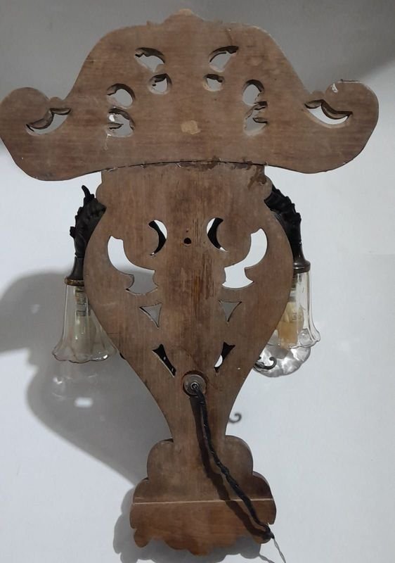 Antigua Iluminacion de pared Fines de 1800 Grifo de Bronce con su patina Original una Raresa - imagen 7