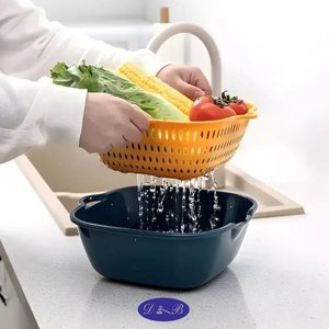 Set de 3 Tuppers Colador/Escurridor con Base - imagen 3