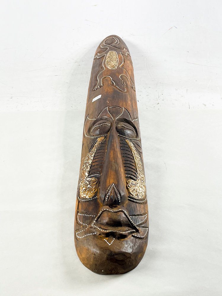 Máscara Africana Decorativa de Madera Tallada 99 cm