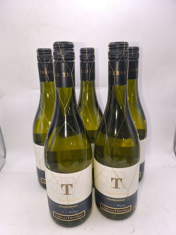 5 Botellas de Vino Chardonnay Familia Traversa 750 ml