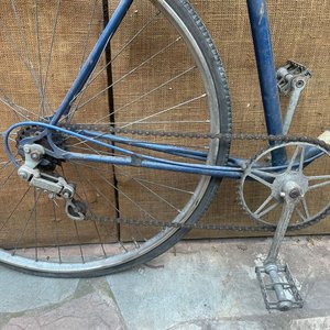 Bicicleta de Carreras Vintage Azul con Cambios en Cuadro - imagen 3