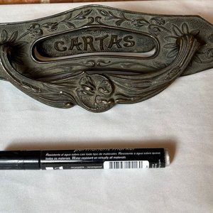 Tapa de Buzón y Manotón de Bronce Macizo Estilo Art Nouveau - imagen 5
