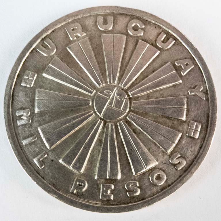 Moneda de Plata Uruguaya 1000 Pesos FAO 1969 - 25g