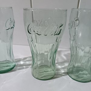 Lote de 4 Vasos Coca-Cola Vintage Verdes - imagen 5