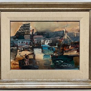 Oleo "Marina" de Hugo Nantes, 40 x 53 cm - imagen 2