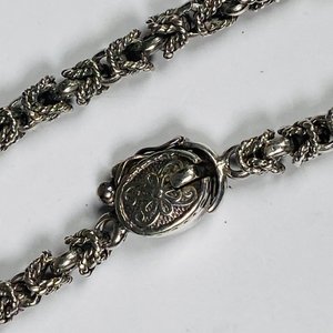 Conjunto de Cadena y Pulsera de Plata Mexicana Eslabón Torneado - imagen 8