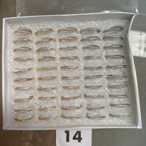 Lote siguiente: Pack 50 Anillos Acero Inoxidable Color Plata y Oro con Circones