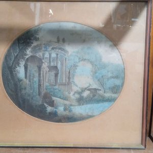 capriccio arquitectónico del siglo XVIII o una obra inspirada en el estilo de pintores de ruinas clásicas como Giovanni Paolo Panini - imagen 1