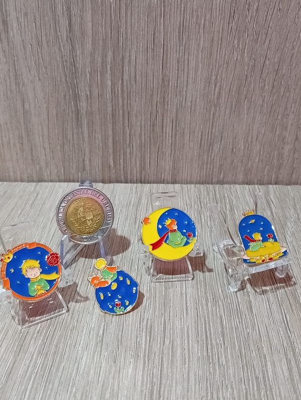 Lote de 4 Pines Metálicos Esmaltados "El Principito"