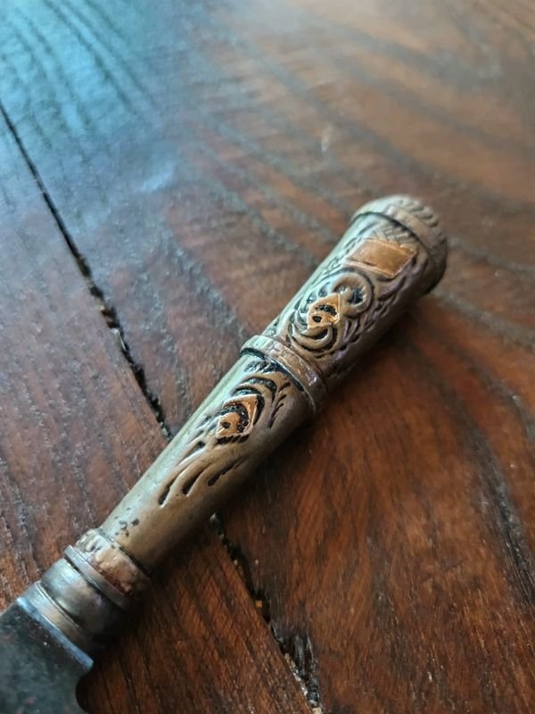 Cuchillo Sol Broqua & Scholberg: Plata y Oro con Corte y Decoración - imagen 3