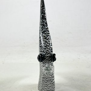 Figura de Pez en Cristal Murano Negro y Blanco - imagen 2