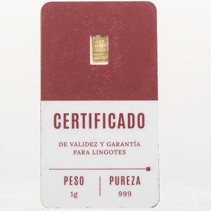 Lingote de Oro Puro 1g "El Tasador" Industria Argentina - imagen 4