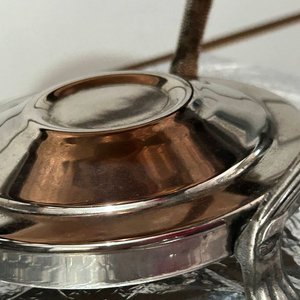 Sopera con Soporte de Metal Plateado y Cobre - imagen 4