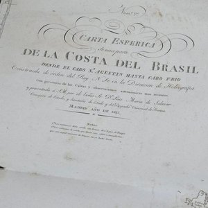 Par de Mapas Antiguos: Carta Esférica de la Costa del Brasil, 1827 - imagen 3