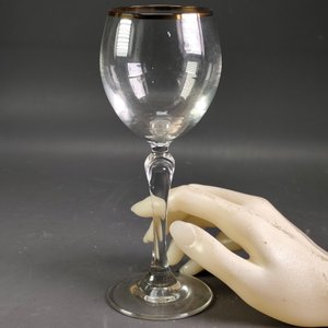 Seis Copas de Cristal para Vino Blanco con Borde Dorado - imagen 6